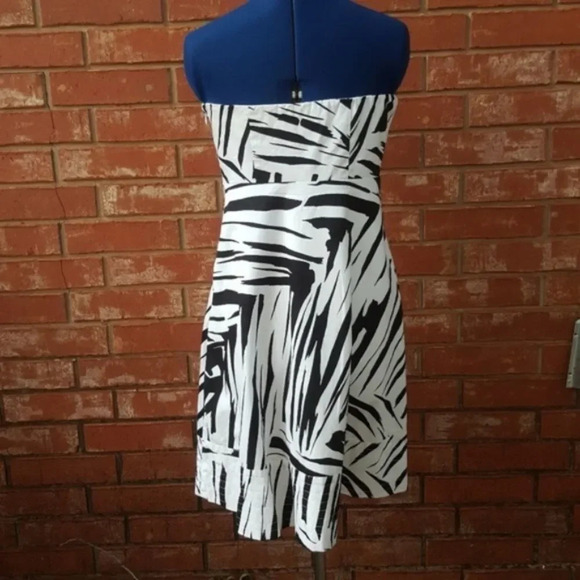 THE LIMITED | Abstract Zebra Brush Print Strapless Size 6 - Picture 4 of 7